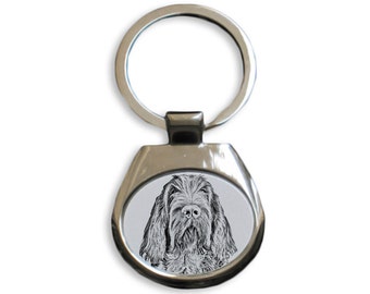 Spinone italiano- NEW collection of keyrings with images of purebred dogs, unique gift, sublimation . Dog keyring for dog lovers