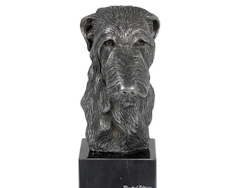 Deerhound Statue, Silver Cold Cast Bronze Sculpture, Marble Base, Home and Office Decor, Dog Trophy, Dog Figurine, Dog Memorial