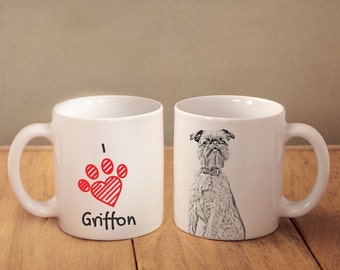 Grand Basset Griffon Vendeen- mug with a dog and description:"I love ..." High quality ceramic mug. Dog Lover Gift, Christmas Gift