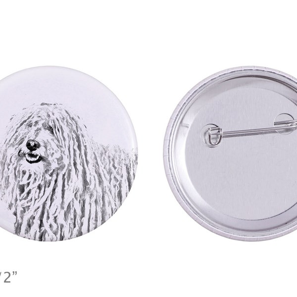 Buttons with a dog - Puli