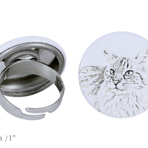 Ring with a cat -Balinese cat