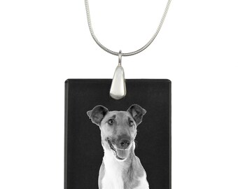 Smooth Fox Terrier,  Dog Crystal Pendant, SIlver Necklace 925, High Quality, Exceptional Gift, Collection!