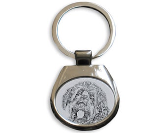 Otterhound - NEW collection of keyrings with images of purebred dogs, unique gift, sublimation . Dog keyring for dog lovers