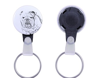 Keyring with a dog -Bulldog, English Bulldog