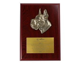 Great Dane Memorial Board, Cold Cast Bronze Plaque, Dog Loss Board, Home and Office Decor, Dog Memorial