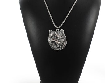 NEW, Cairn Terrier, dog necklace, silver chain 925, limited edition, ArtDog