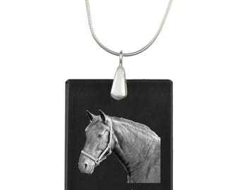 Danish Warmblood,  Horse Crystal Pendant, SIlver Necklace 925, High Quality, Exceptional Gift, Collection!