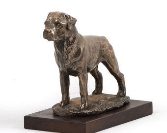 Rottweiler, dog wooden base statue, limited edition, ArtDog