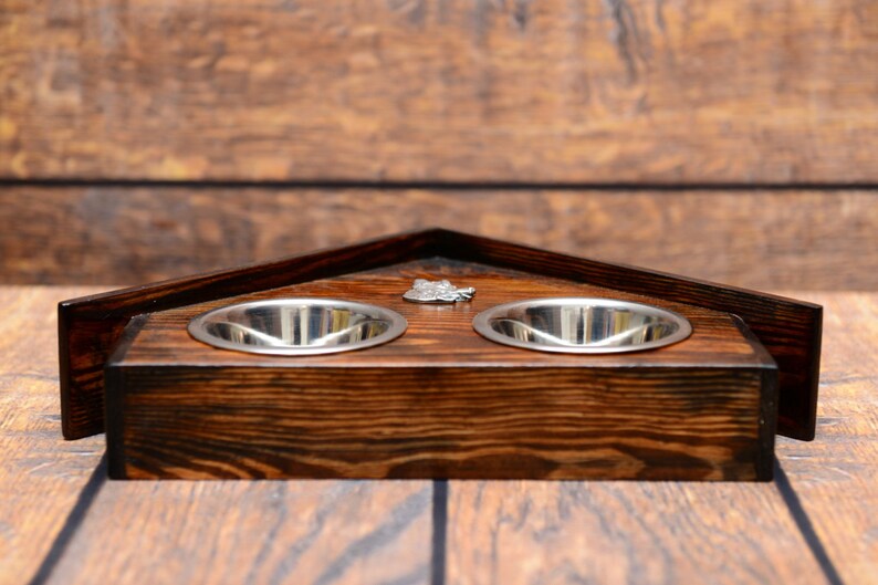 German Shepherd A dog\u2019s bowls with a relief from ARTDOG collection
