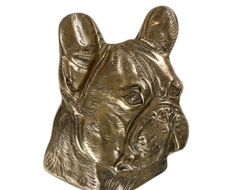 French bulldog Bust, Cold Cast Bronze Sculpture, Small dog bust, Home and Office Decor, Dog Trophy, Dog Memorial