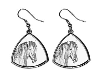 Henson, collection of earrings with images of purebred horses, unique gift. Collection!