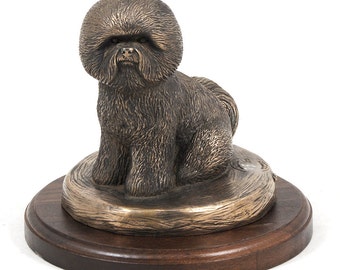 Bichon, dog wooden base statue, limited edition, ArtDog