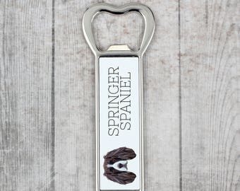 A beer bottle opener with a Springer Spaniel dog. A new collection with the geometric dog