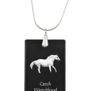 Czech Warmblood,  Horse Crystal Pendant, SIlver Necklace 925, High Quality, Exceptional Gift, Collection!