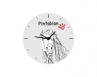 Pintabian, Free standing MDF floor clock with an image of a horse.