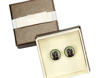 Neapolitan Mastiff. Cufflinks with box for dog lovers. Photo jewellery. Men's jewellery. Handmade