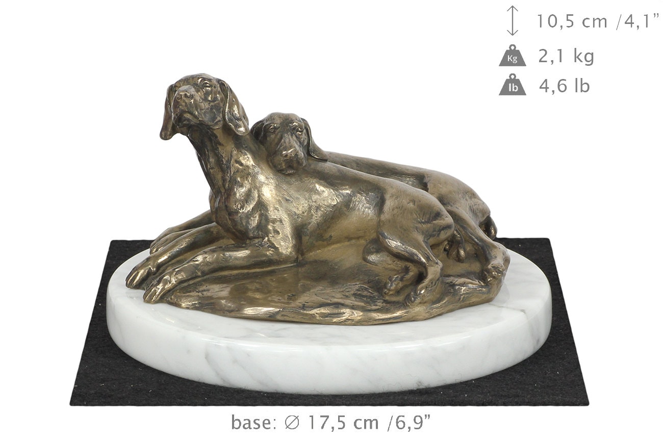 Braque de Weimar, statue miniature / buste de chien, édition limitée, Art Dog FR