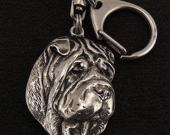 Shar-Pei, Chinese Shar-Pei, dog keyring, keychain, limited edition, ArtDog . Dog keyring for dog lovers