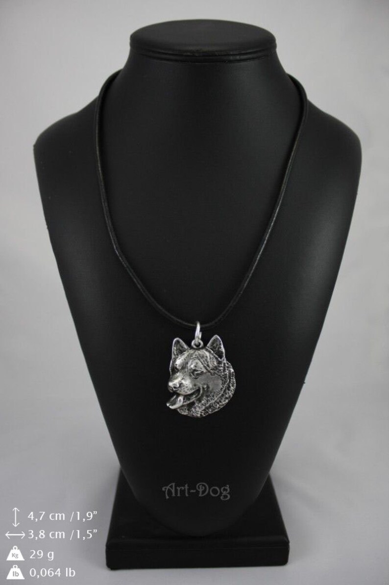 ELEGANCE set Mal or Mally dog keyring and necklace in casket limited edition ArtDog Alaskan Malamute NEW Dog keyring for dog lovers
