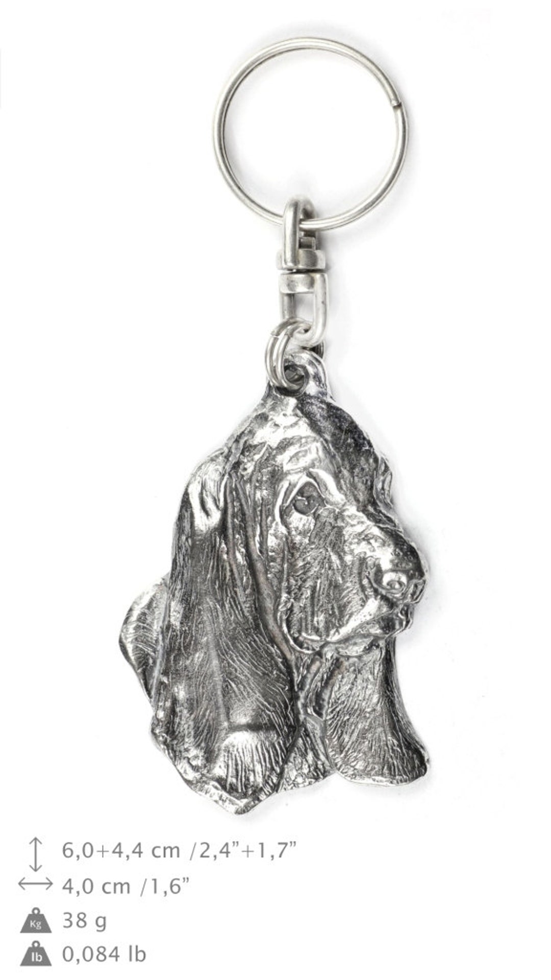 NEW, Basset Hound, Dog Keyring, Key Holder, Limited Edition, Artdog