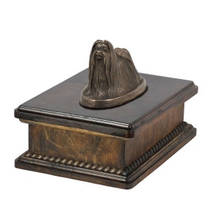 Urna exclusiva para cinzas de cachorro com estátua de Shih Tzu, ART-DOG. Novo modelo de caixa de cremação, urna personalizada.