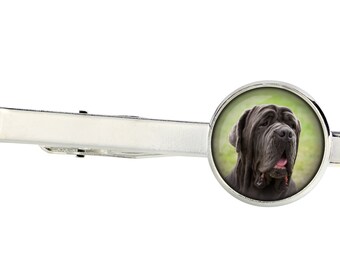 Neapolitan Mastiff. Tie clip for dog lovers. Photo jewellery. Men's jewellery. Handmade