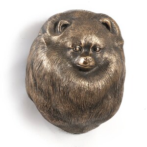 Pomeranian Wackelkopf Figur Für Auto-Armaturenbrett – Schwarz, Handbemalt, Ca. 8,9 Cm