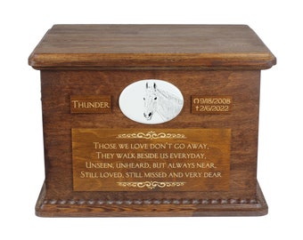 Orlov Trotter Big Urn for Horse Ashes, Personalized Memorial with photo, Custom horse urn, Horse Memorial, Big urn for horse