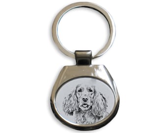English Cocker Spaniel - NEW collection of keyrings with images of purebred dogs, unique gift, sublimation . Dog keyring for dog lovers