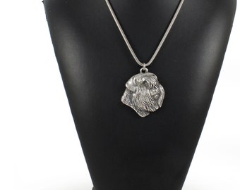 NEW, Bouvier, Flanders Cattle Dog, dog necklace, silver chain 925, limited edition, ArtDog