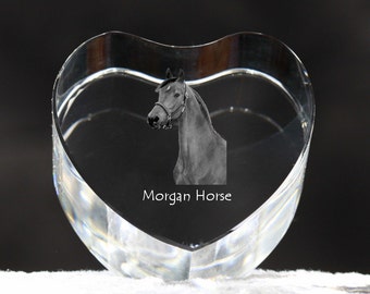 Morgan, crystal heart with horse, souvenir, decoration, limited edition, Collection