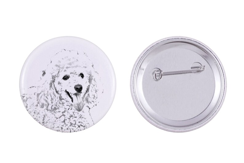 Poodle Buttons with a dog