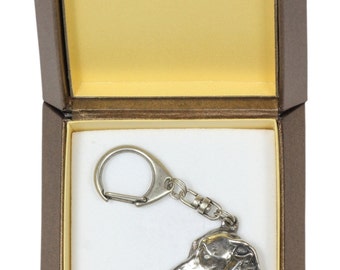 NEW, Italian Greyhound, dog keyring, key holder, in casket, limited edition, ArtDog . Dog keyring for dog lovers