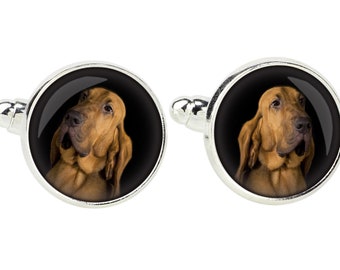 Bloodhound. Cufflinks for dog lovers. Photo jewellery. Men's jewellery. Handmade