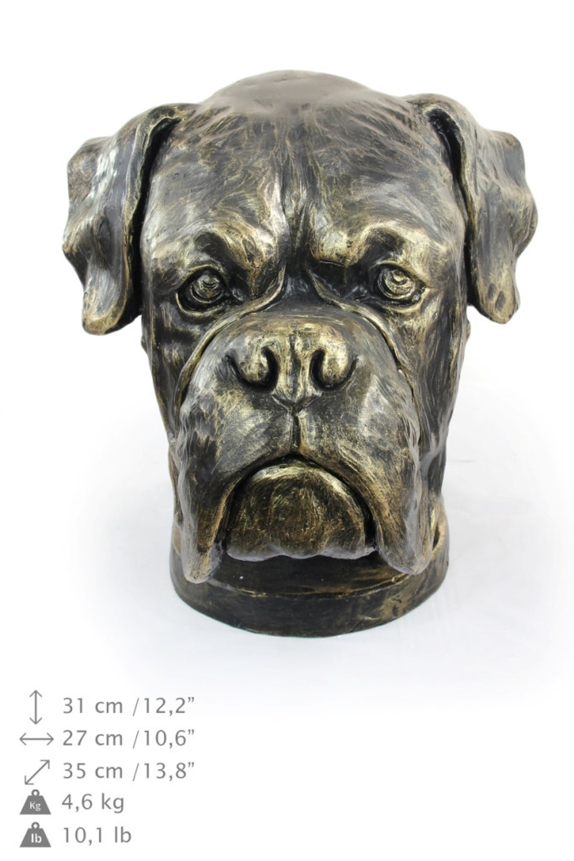Boxer uncropped Dog Big Head Statue Limited Edition Etsy