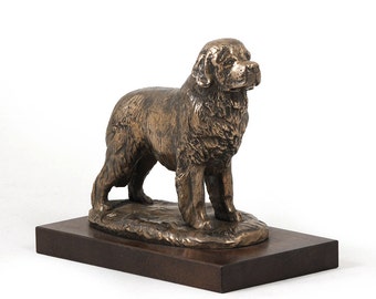 Newfoundland, dog wooden base statue, limited edition, ArtDog