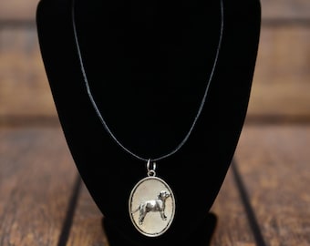 Staffordshire Bull Terrier, dog necklace, medallion, limited edition, extraordinary gift, ArtDog