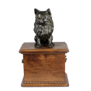 Urna de chihuahua para cinzas de cachorro, memorial personalizado com estátua, urna com escultura, urna para cinzas de cachorro