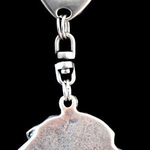 Pointer Dog Keyring Keychain Bag Charm Keychain Zipper Lanyard - Foto 3