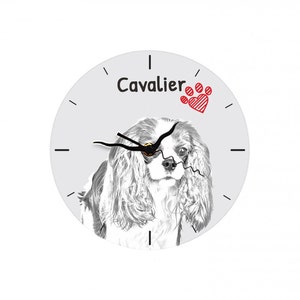 Cavalier, Free standing MDF floor clock with an image of a dog.