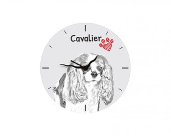 Cavalier, Free standing MDF floor clock with an image of a dog.