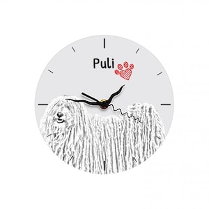 Puli, Free standing MDF floor clock with an image of a dog.