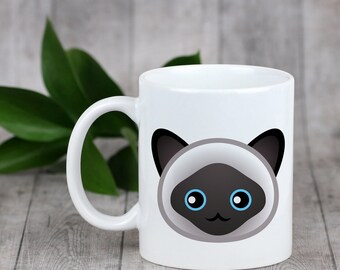 Enjoying a cup with my cat Himalayan - a mug with a cute cat