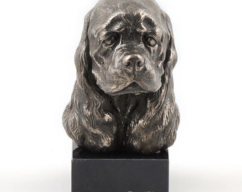 American Cocker Spaniel, dog marble statue, limited edition, ArtDog. Made of cold cast bronze. Solid, perfect gift. Limited edition.