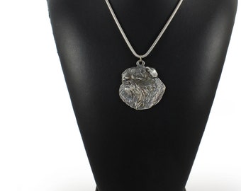 NEW, Griffon, dog necklace, silver cord 925, limited edition, ArtDog