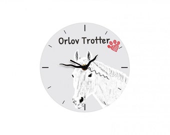 Orlov Trotter, Free standing MDF floor clock with an image of a horse.