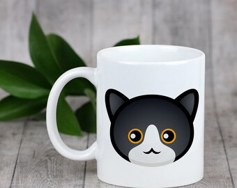 Enjoying a cup with my cat Manx - a mug with a cute cat
