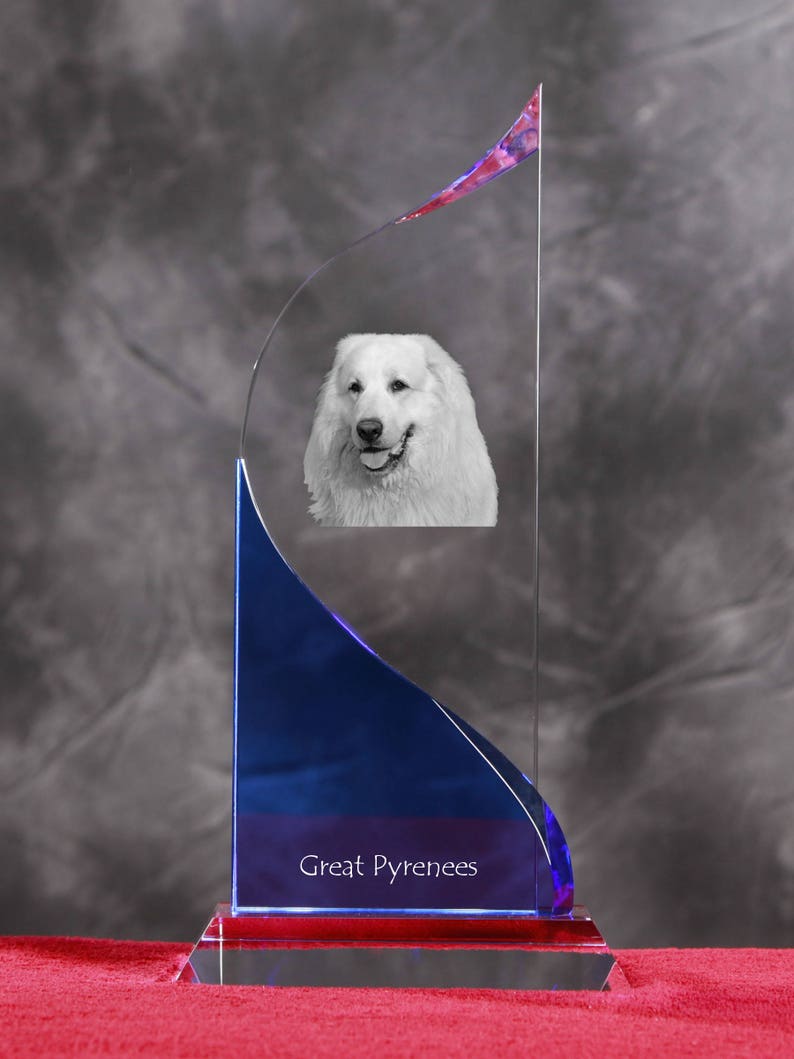 Great Pyrenees crystal statue in the likeness of the dog Etsy
