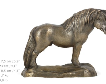 Shetland, horse wooden base statue, limited edition, ArtDog
