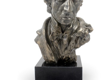Frédéric Chopin Bust on Marble Base, Cold Cast Bronze Statue, Pianist Gift, Art-Dog